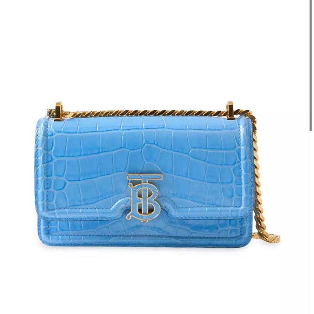 Brand new Burberry
Croc-Embossed Leather Shoulder Bag with dust bag . No box